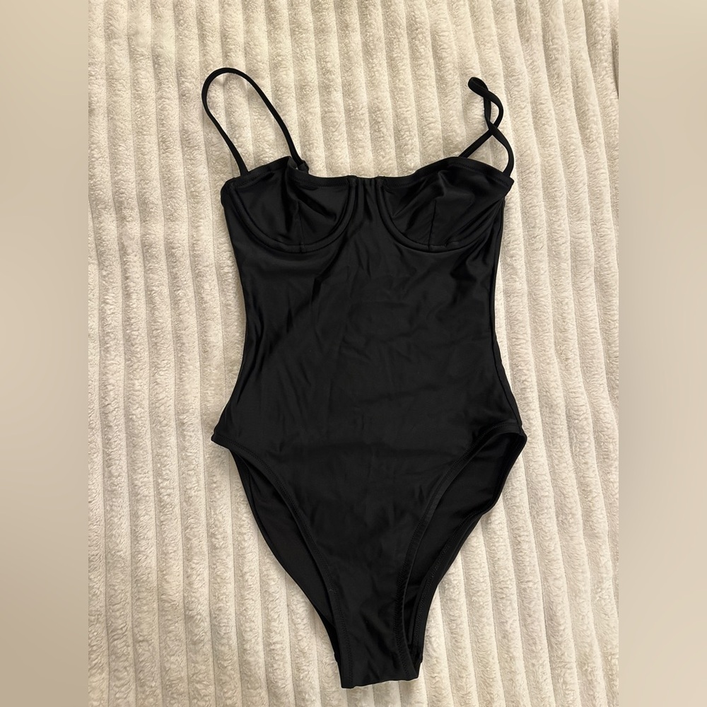 J. Crew Black Swimsuit with Thin Straps